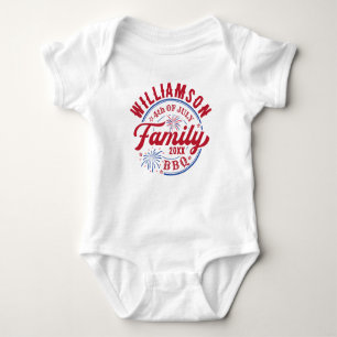 Matchande familj Namn 4:e juli Rött vitt blått T Shirt