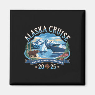 Matchande familj och grupp Alaskan Alaska-kryssnin Magnet