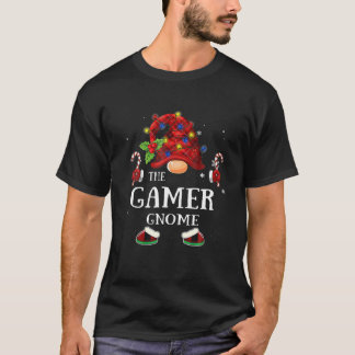 Matchande familj - roligt spelaren Gnome Jul Gr T Shirt