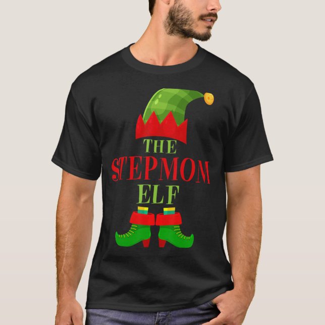 Matchande familj Stepmamma Elf jul Pj Group T Shirt (Framsida)
