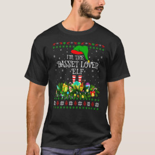 Matchande familj Ugly Basset Hound Elf-jul T Shirt