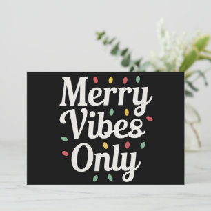 Matchande familje jul glada vibbar endast ljus julkort