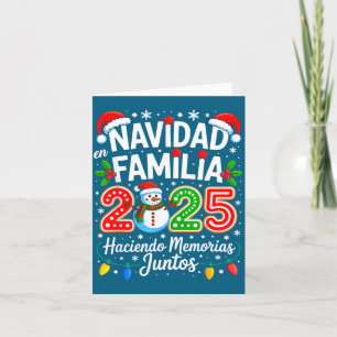 Matchande familje-pyjamor Navidad En Familia Jul Kort