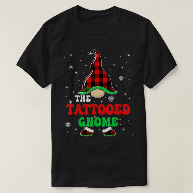 Matchande familjebuffalo la upp det tatuerade nome t shirt (Design framsida)