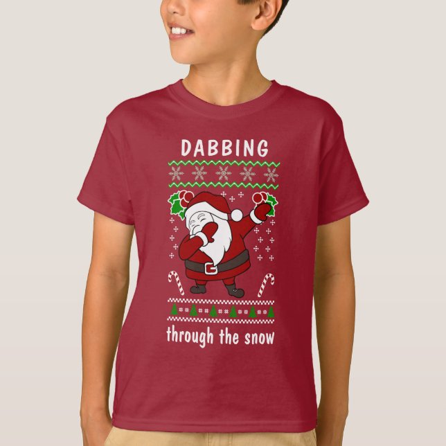 Matchande familjedåd genom Snö-jul T Shirt (Framsida)