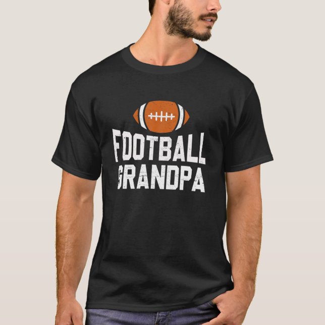 Matchande familjefruktfotboll Grandpa Retro Sport  T Shirt (Framsida)