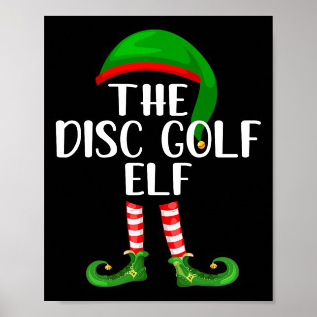 Matchande familjegrupp Disc Golf Elf jul  Poster (Framsidan)