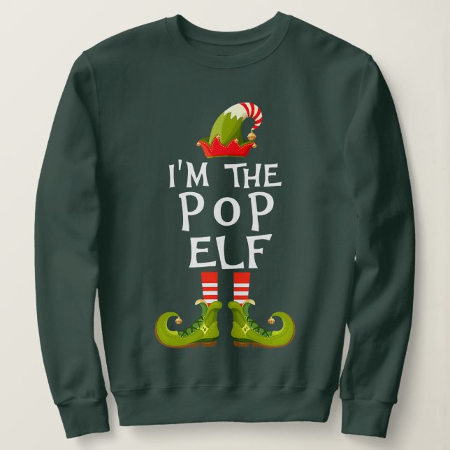 Matchande familjegrupp I är Pop Elf-julen T Shirt (Design framsida)