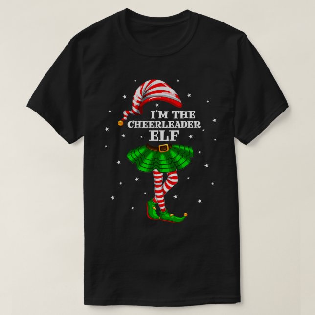 Matchande familjegrupp Im Cheerledare Elf Chris T Shirt (Design framsida)