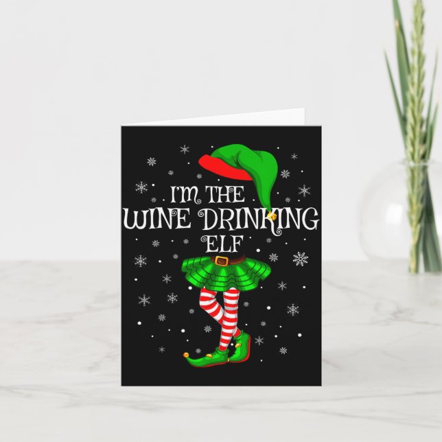 Matchande familjegrupp Jag är den vin-drickande to Kort (Framsida)