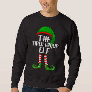 Matchande familjegrupp jul Den trötta gruppen El Lång Ärmad Tröja