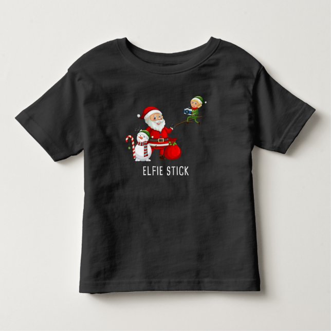Matchande familjejul 2022 - Santa Elfie Stick T Shirt (Framsida)