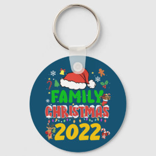 Matchande familjejul 2022-teamet Santa Elf Squa Nyckelring