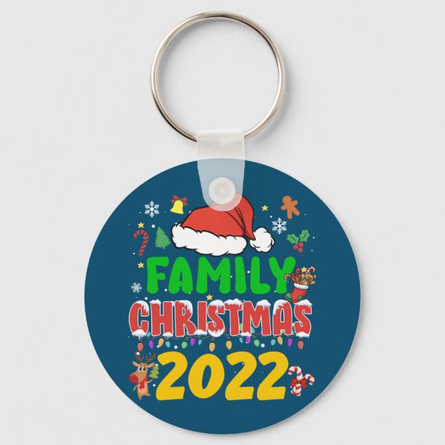 Matchande familjejul 2022-teamet Santa Elf Squa Nyckelring (Framsida)