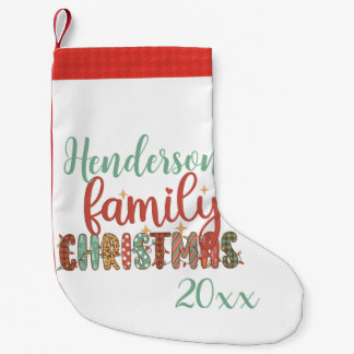 Matchande familjejul 20xx liten julstrumpa