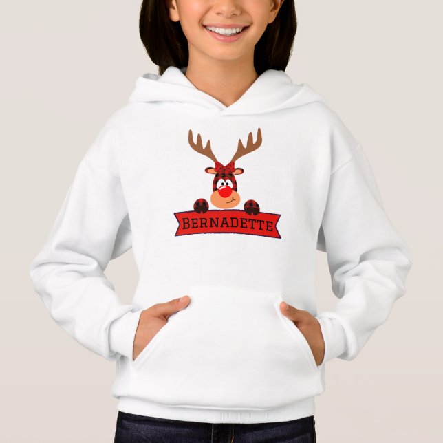 Matchande familjejul Buffalo Play Reindeer T Shirt (Framsida)