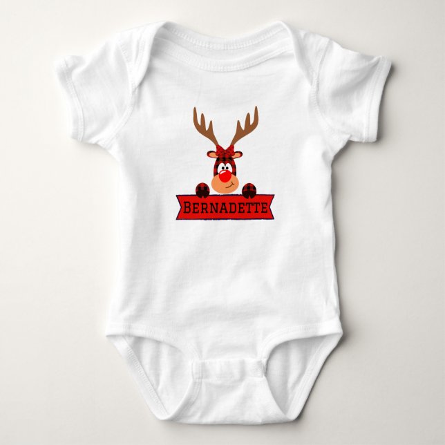 Matchande familjejul Buffalo Play Reindeer T Shirt (Framsida)