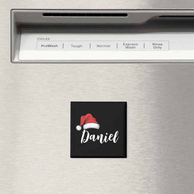 Matchande familjejul Julafton Personlig Namn Magnet (In Situ (Dishwasher))