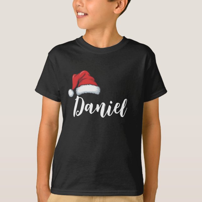 Matchande familjejul Julafton Personlig Namn T Shirt (Framsida)