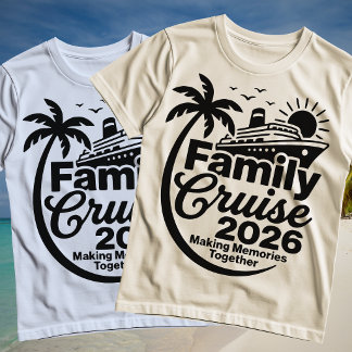 Matchande familjekryssning 2026 båt sommarlov t shirt
