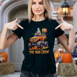 Matchande familjemonster Lastbil Cute Boo Crew Wom T Shirt