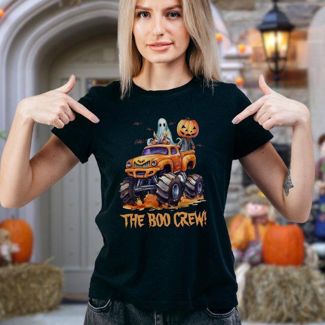 Matchande familjemonster Lastbil Cute Boo Crew Wom T Shirt (Skapare uppladdad)