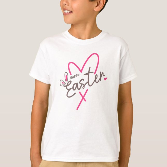 Matchande familjen Glad påsk T Shirt (Framsida)