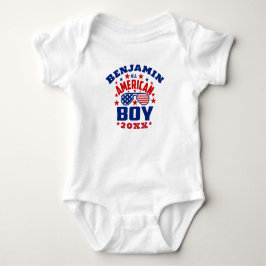 Matchande familjen Namn 4:e juli All American Boy T Shirt