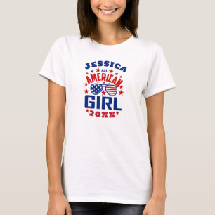 Matchande familjen Namn 4:e juli Alla amerikanska T Shirt