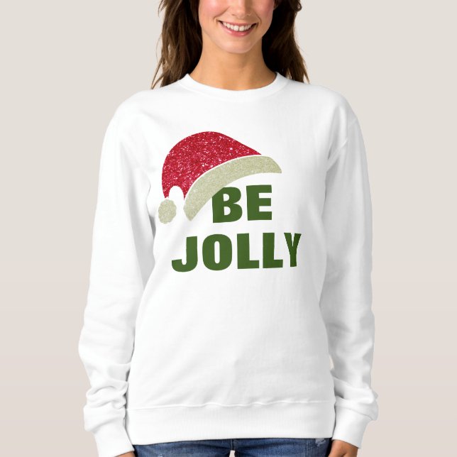 Matchande familjen Pajama Top, var Jolly Santa Hat T Shirt (Framsida)
