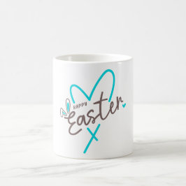 Matchande familjens glada påsk kaffemugg