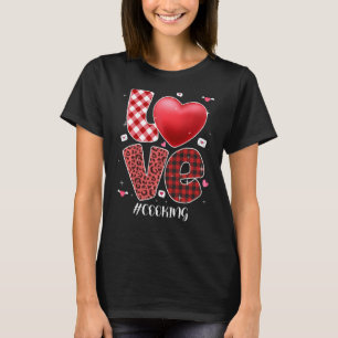 Matchande familjens Kärlek-kokning Heart Lunt par T Shirt