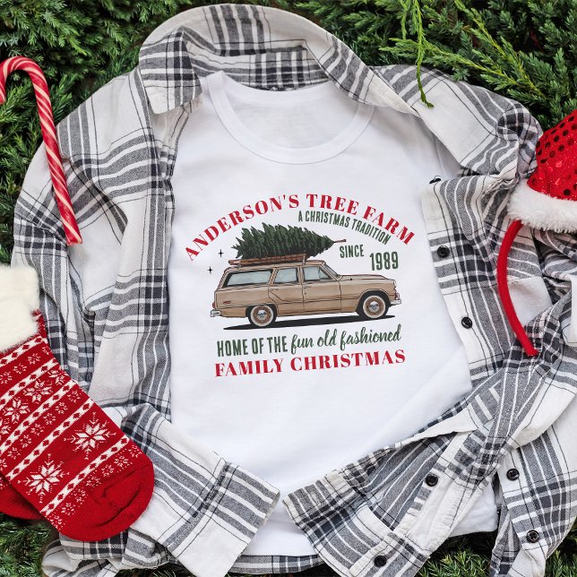 Matchande familjerekrytering Julgran Farm Shirt T Shirt (Skapare uppladdad)
