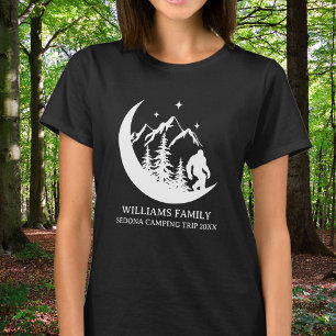 Matchande familjesemester BigFoot Sasquatch Campin T Shirt