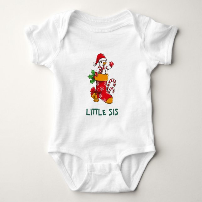 Matchande familjesnömannen jul anpassat namn t shirt (Framsida)