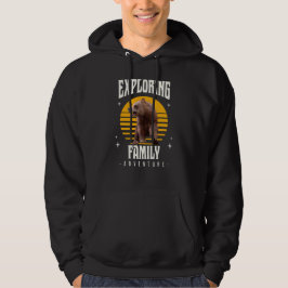 Matchande familjeutflykt Björn Äventyr Stil Hoodie