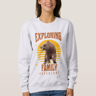 Matchande familjeutflykt Björn Äventyr Stil T Shirt