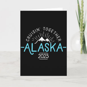 Matchande familjevänner och grupp Alaska kryssning Kort