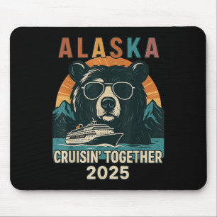 Matchande familjevänner och grupp Alaska kryssning Musmatta