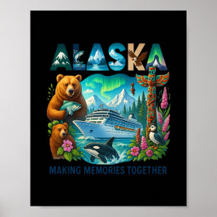 Matchande familjevänner och grupp Alaskan Alaska C Poster