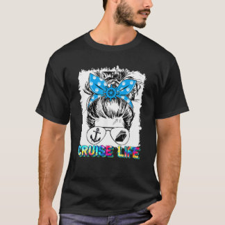 Matchande Family Cruising Life Bleached Messy Bun T Shirt