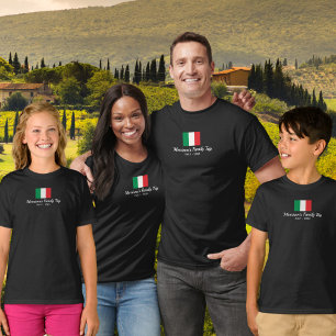 Matchande Family Italien Resa Italienska Flagga An T Shirt