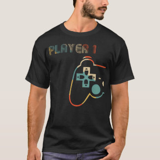 Matchande Gamerpar Spelare 1 Spelare T Shirt