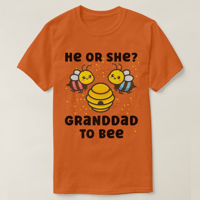 Matchande Gender i Baby visar Party han eller hon  T Shirt (Design framsida)