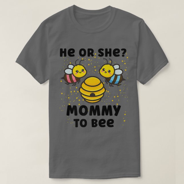 Matchande Gender i Baby visar Party som han eller  T Shirt (Design framsida)