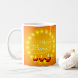 Matchande Glad Diwali Gul Kaffemugg
