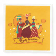 Matchande Glad Kwanzaa 3 Damer Gul