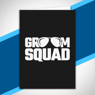 Matchande Groomsman Group Marskalkars Bachelor Par Kort