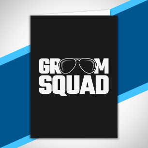 Matchande Groomsman Group Squad Bachelor Party Kort