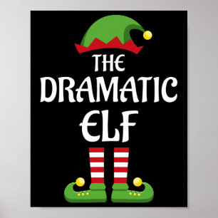 Matchande gruppjul för dramatisk Elf-familj Poster